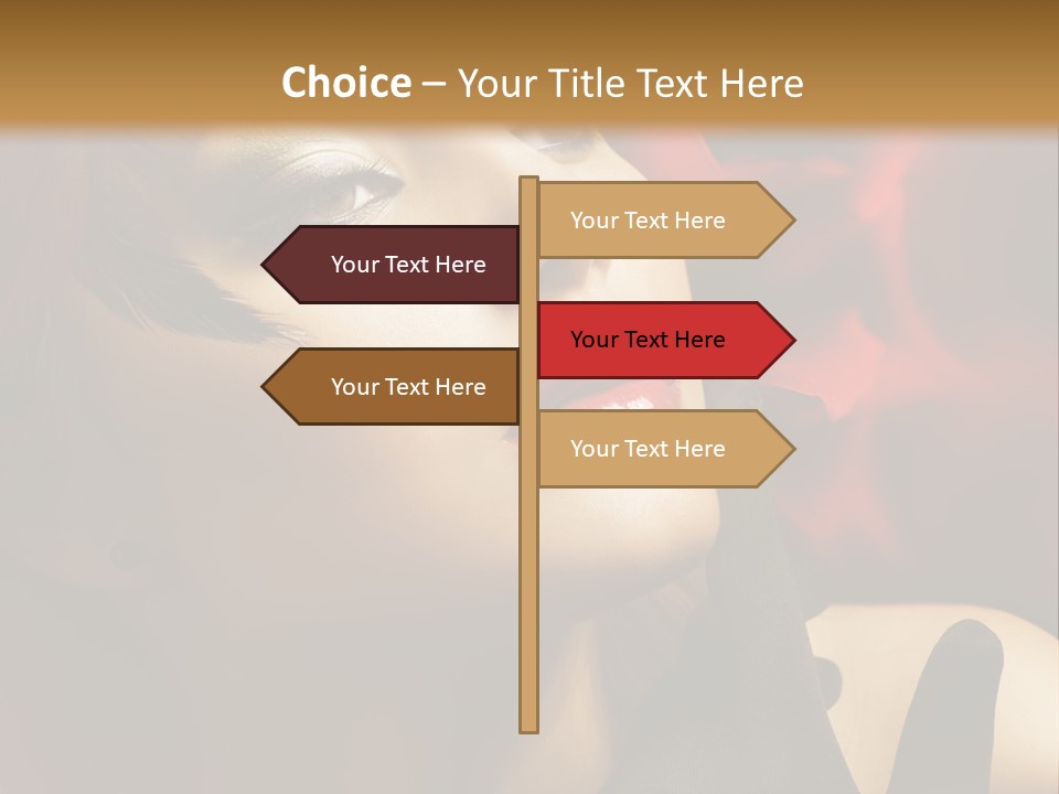 Mouth Classic Girl PowerPoint Template