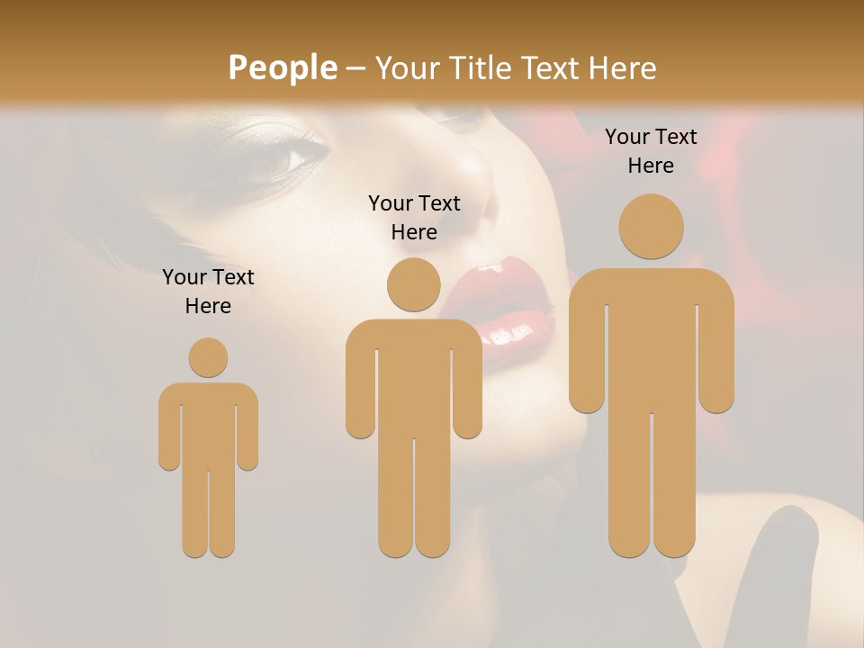 Mouth Classic Girl PowerPoint Template