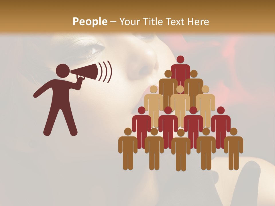 Mouth Classic Girl PowerPoint Template