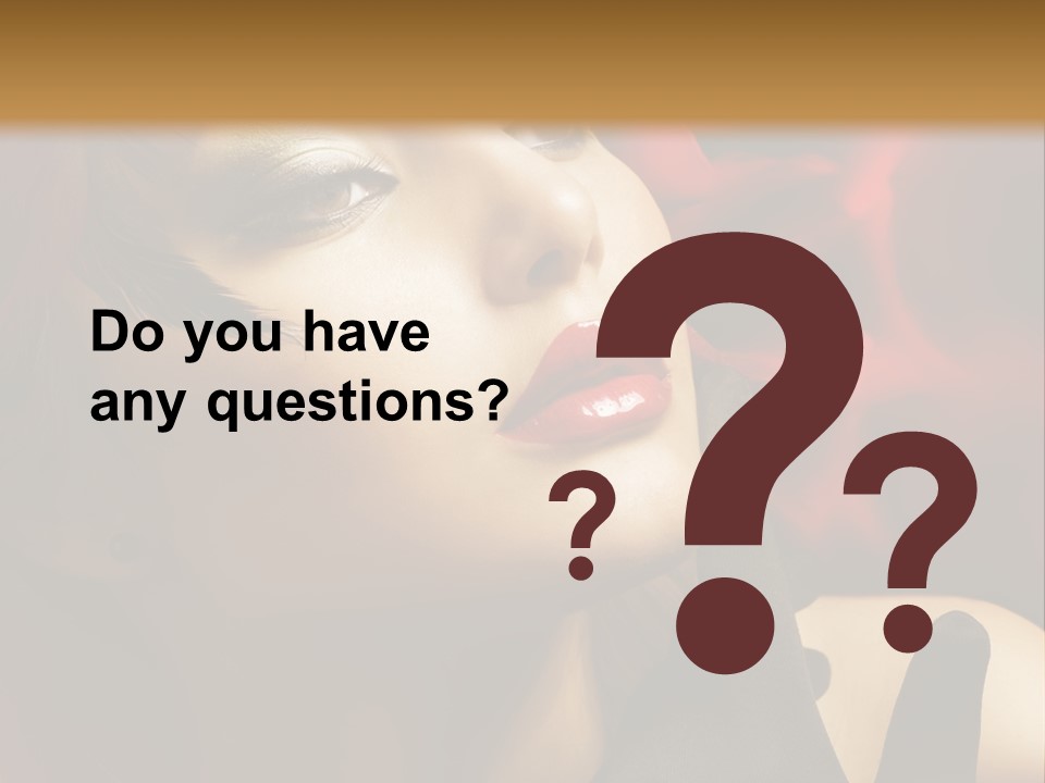 Mouth Classic Girl PowerPoint Template