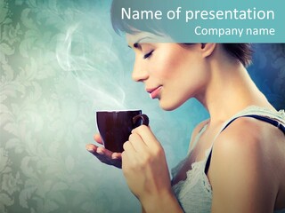 Cup Dark Latte PowerPoint Template