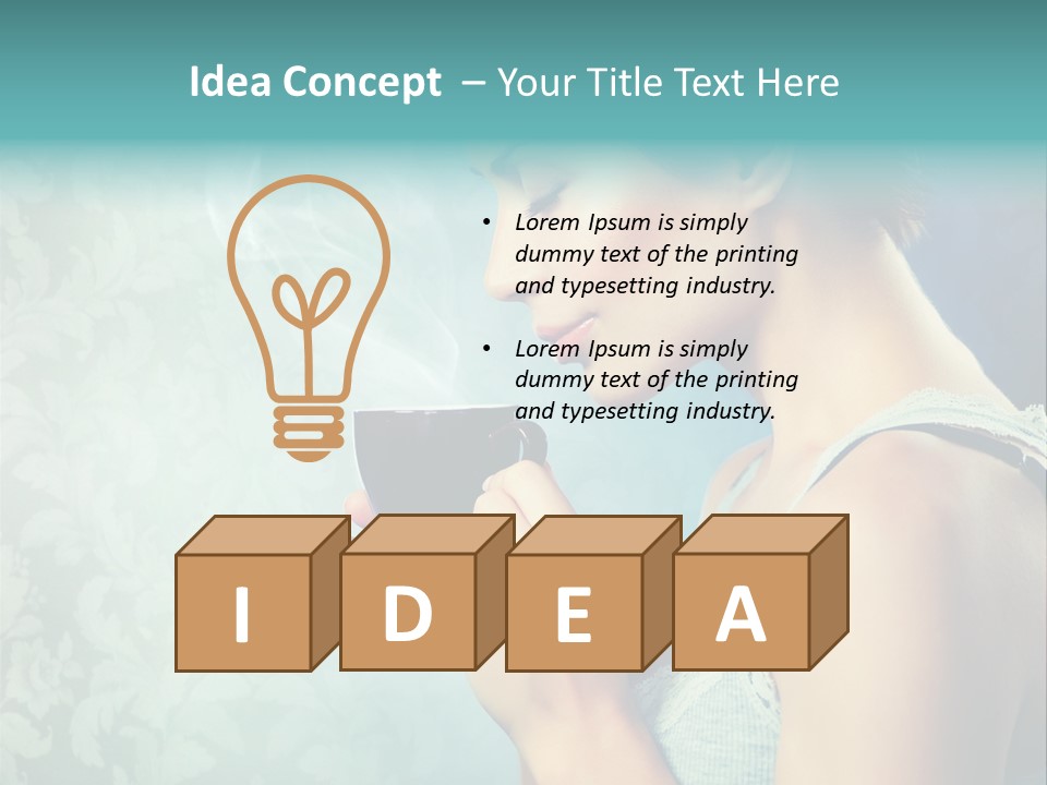 Cup Dark Latte PowerPoint Template