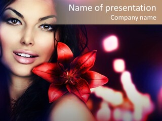 Cosmetic Girl Fashion PowerPoint Template