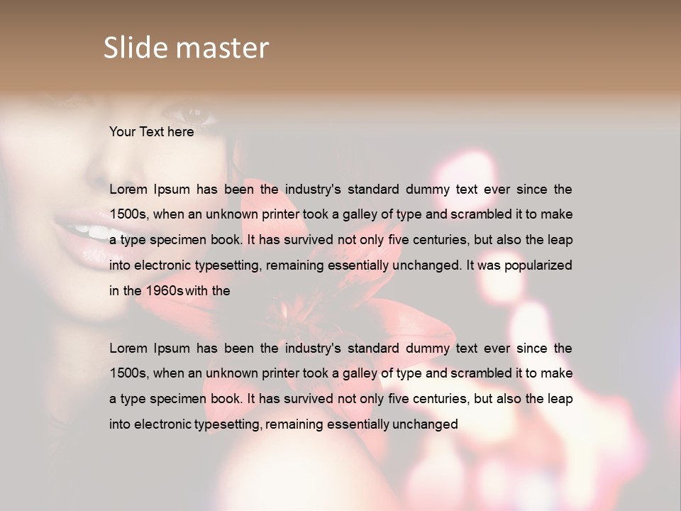 Cosmetic Girl Fashion PowerPoint Template