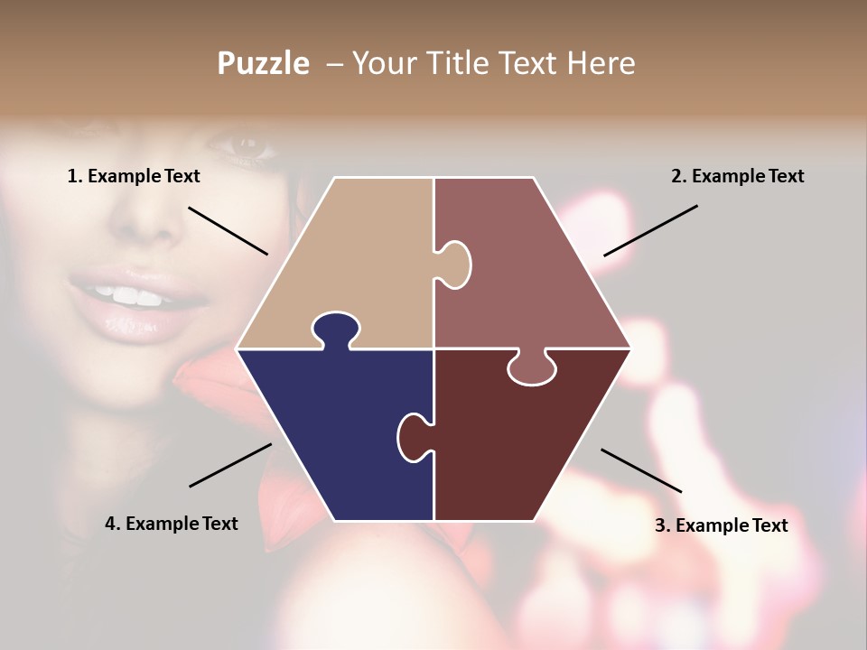 Cosmetic Girl Fashion PowerPoint Template