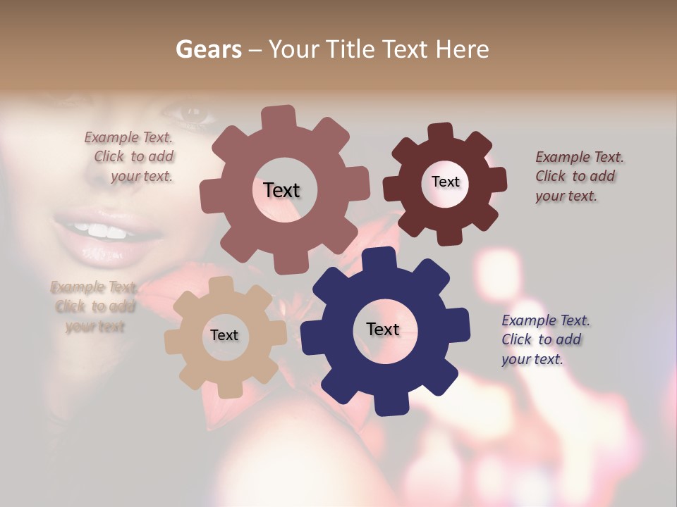 Cosmetic Girl Fashion PowerPoint Template