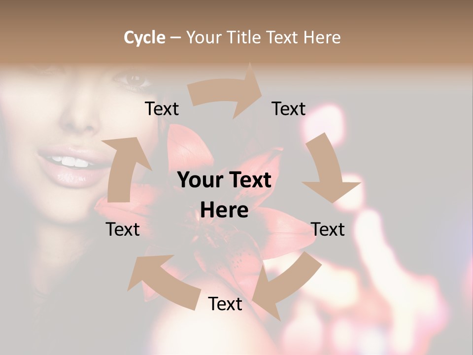 Cosmetic Girl Fashion PowerPoint Template