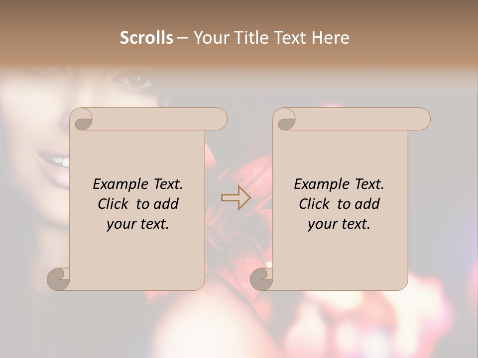 Cosmetic Girl Fashion PowerPoint Template
