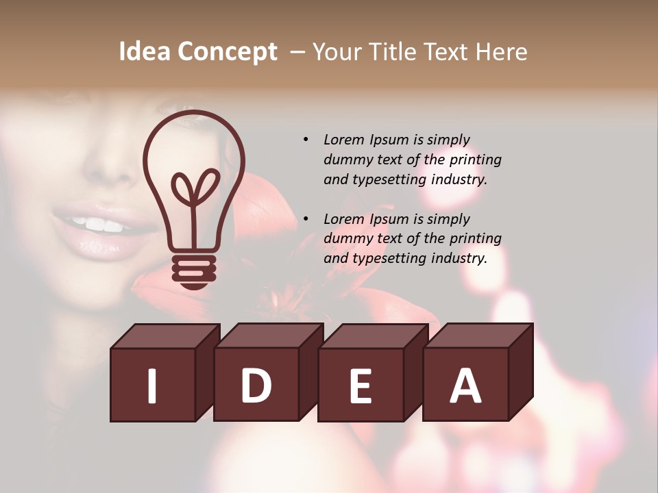 Cosmetic Girl Fashion PowerPoint Template