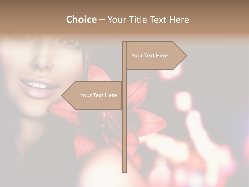 Cosmetic Girl Fashion PowerPoint Template