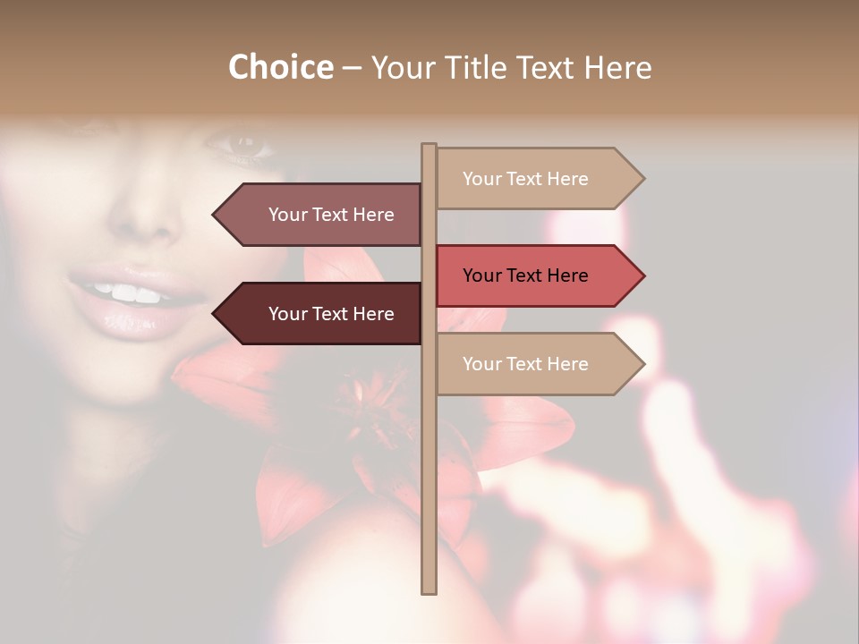 Cosmetic Girl Fashion PowerPoint Template