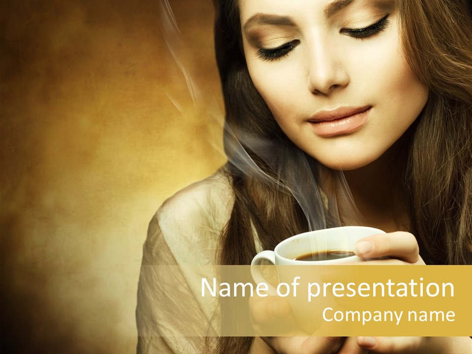 Girl Aromatic Caucasian PowerPoint Template