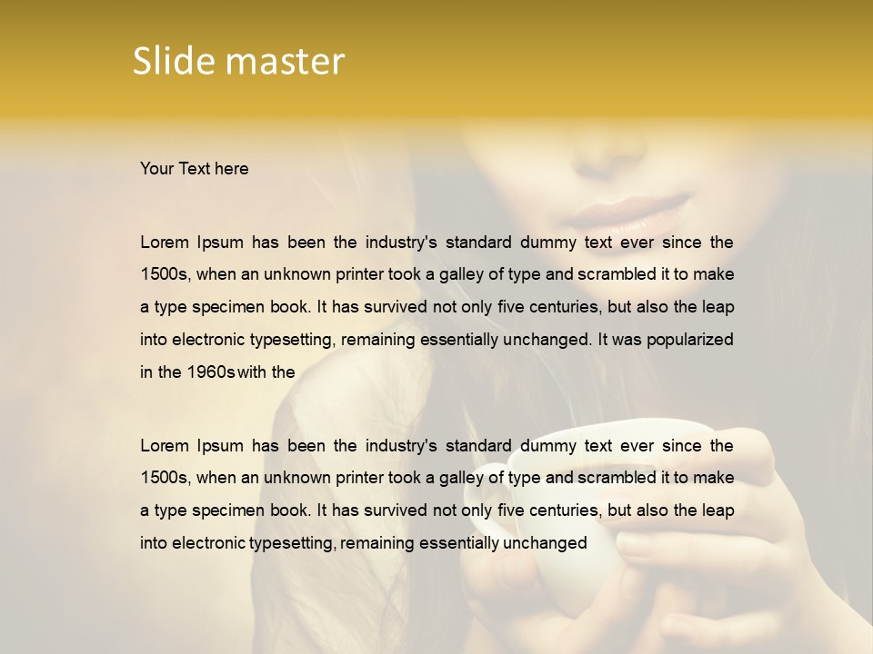 Girl Aromatic Caucasian PowerPoint Template