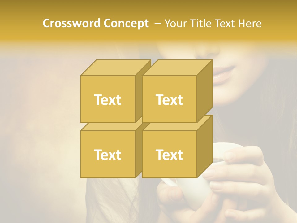 Girl Aromatic Caucasian PowerPoint Template