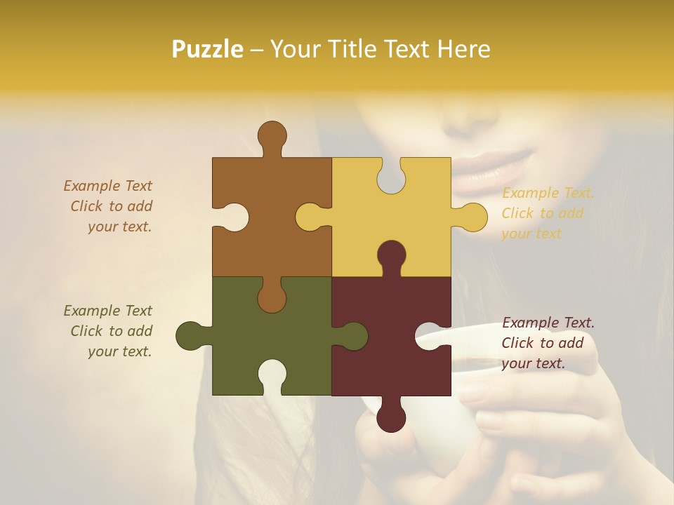 Girl Aromatic Caucasian PowerPoint Template