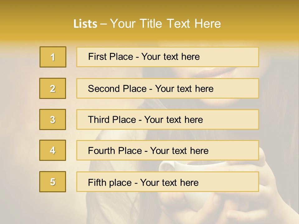 Girl Aromatic Caucasian PowerPoint Template