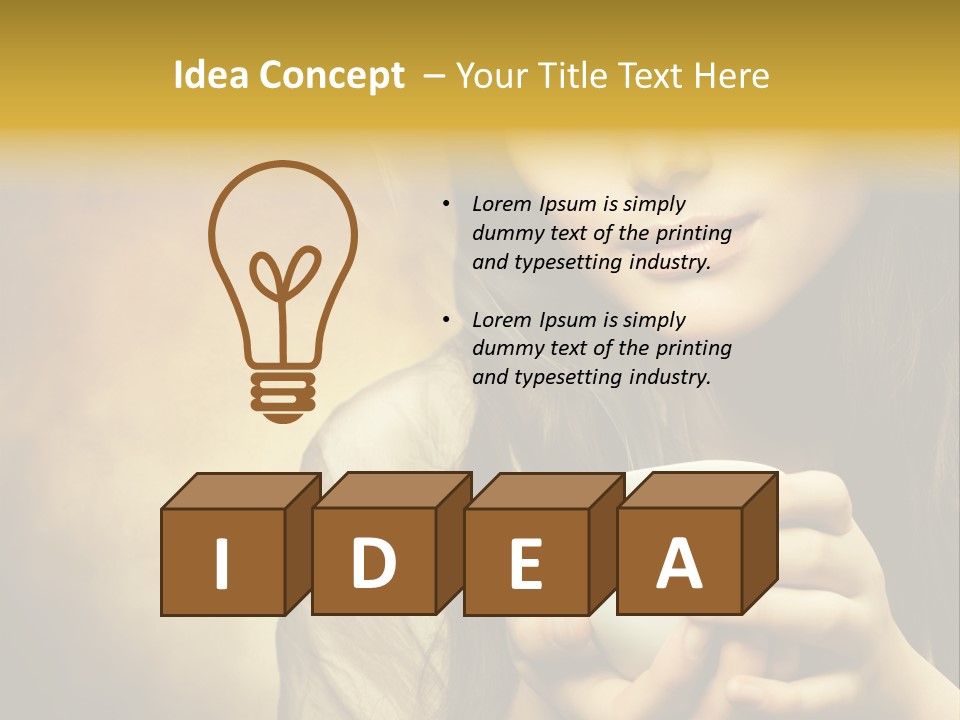 Girl Aromatic Caucasian PowerPoint Template