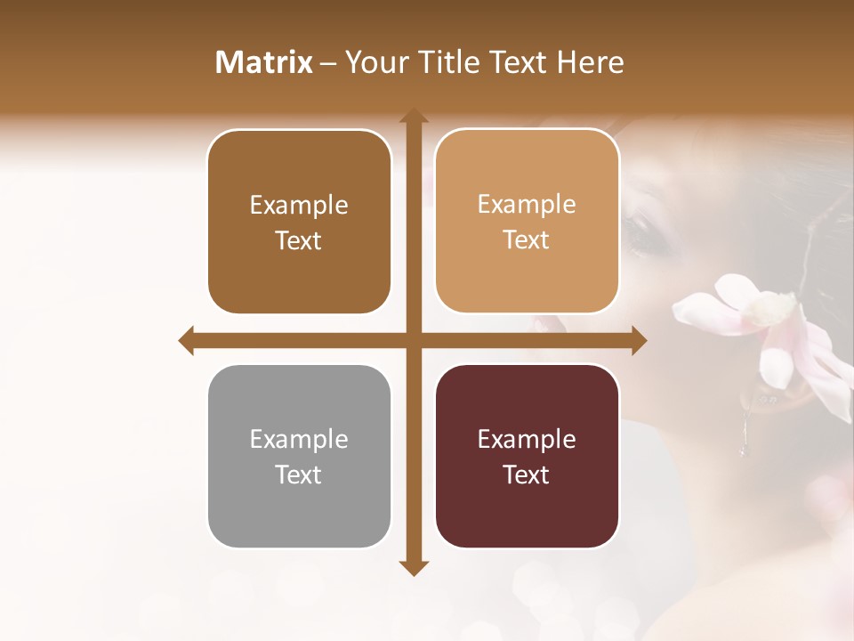 Model Perfect Flowers PowerPoint Template