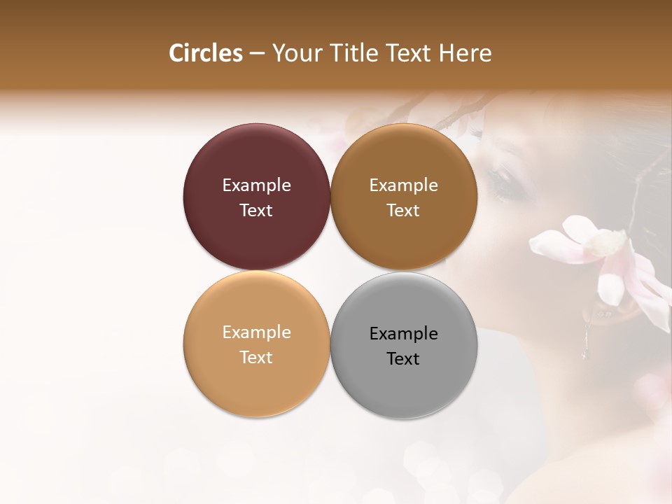 Model Perfect Flowers PowerPoint Template