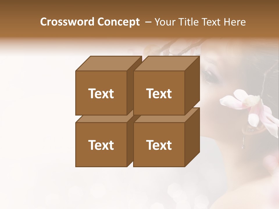 Model Perfect Flowers PowerPoint Template