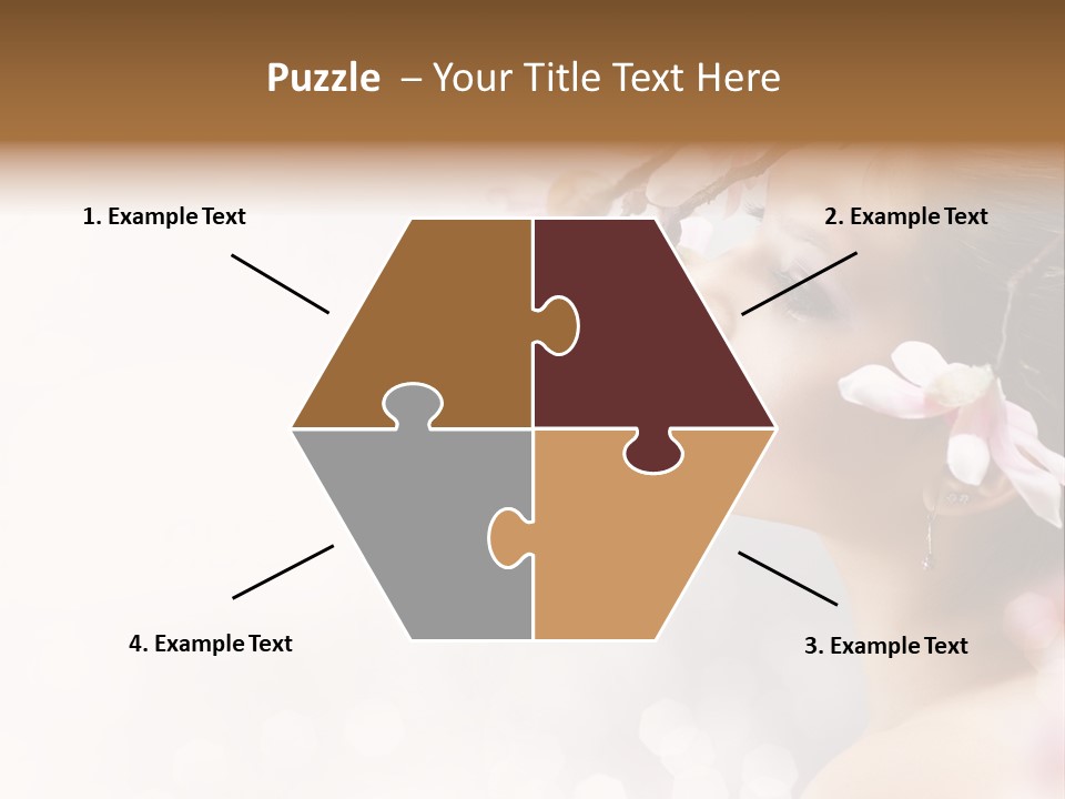 Model Perfect Flowers PowerPoint Template