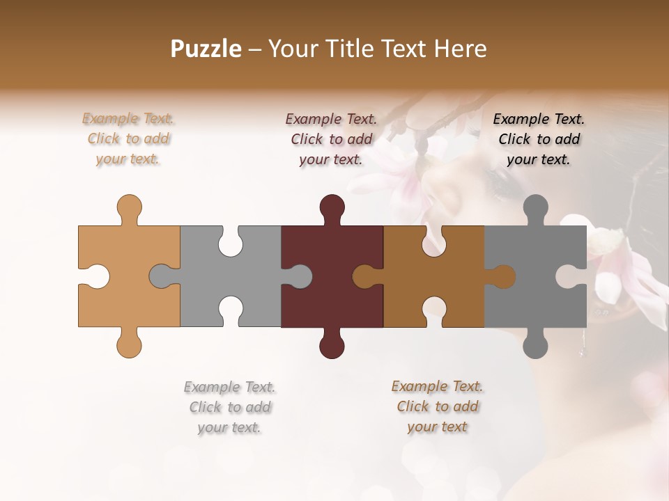 Model Perfect Flowers PowerPoint Template