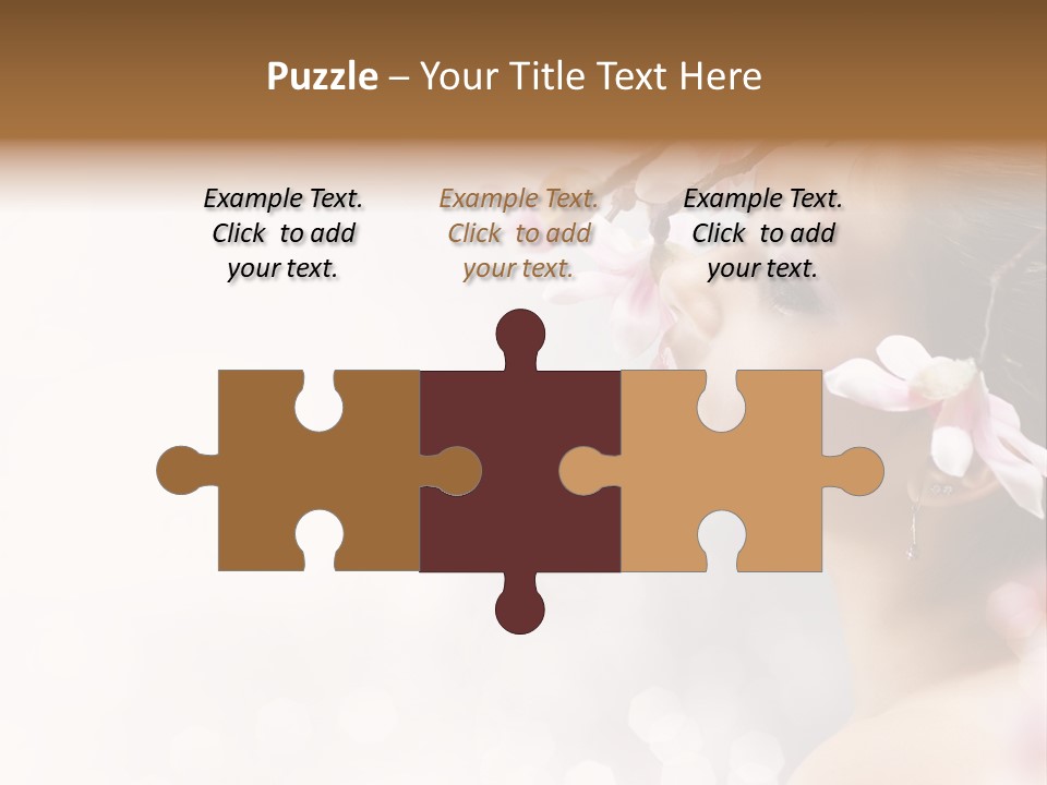 Model Perfect Flowers PowerPoint Template