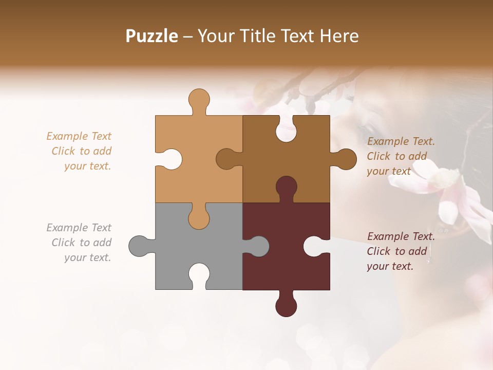 Model Perfect Flowers PowerPoint Template