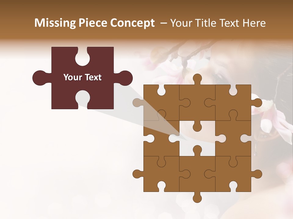 Model Perfect Flowers PowerPoint Template