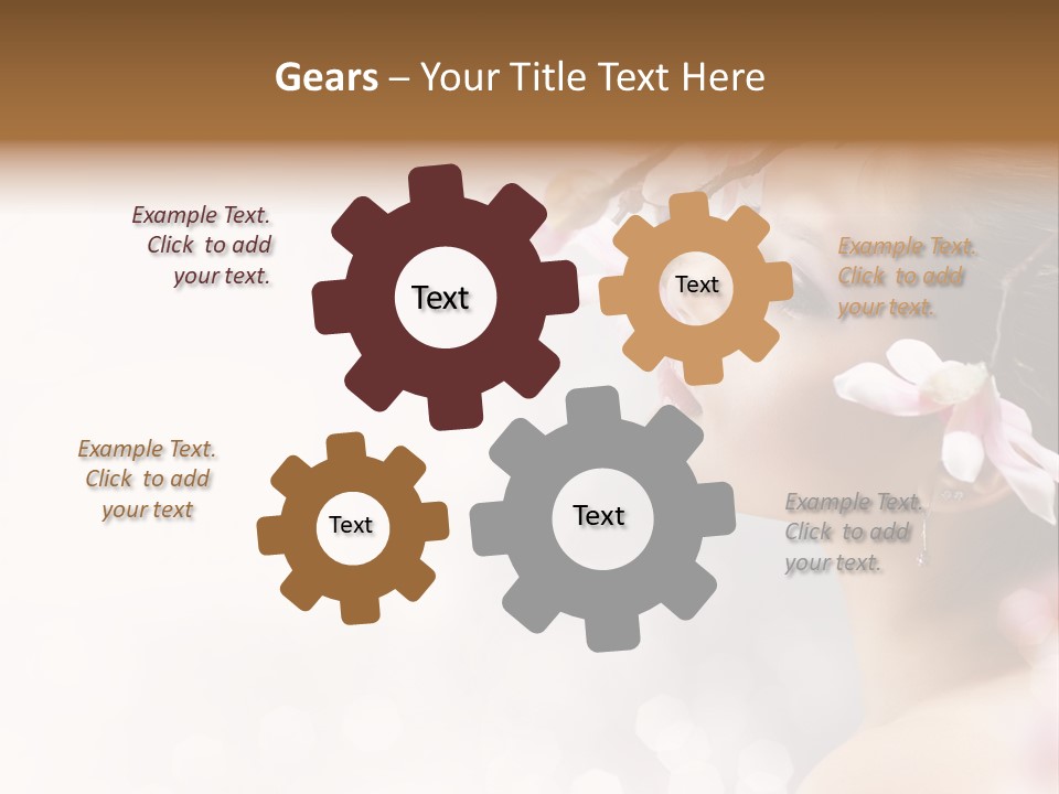 Model Perfect Flowers PowerPoint Template