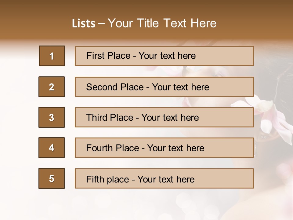 Model Perfect Flowers PowerPoint Template