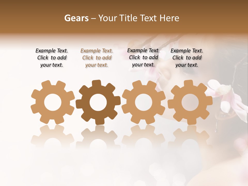 Model Perfect Flowers PowerPoint Template