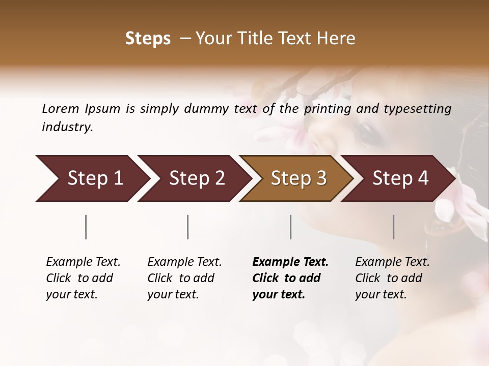 Model Perfect Flowers PowerPoint Template