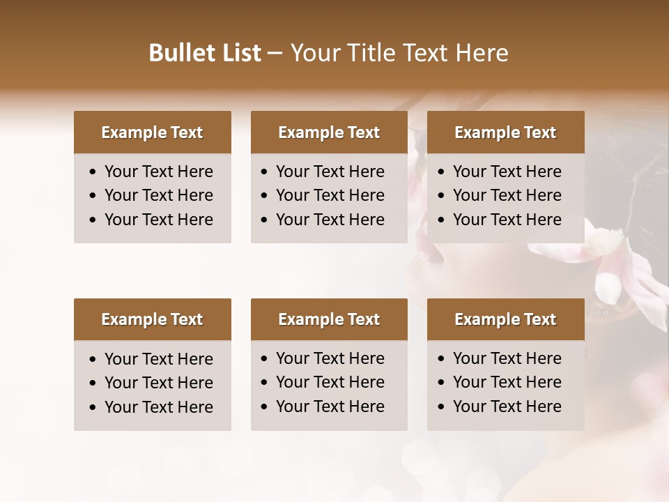 Model Perfect Flowers PowerPoint Template