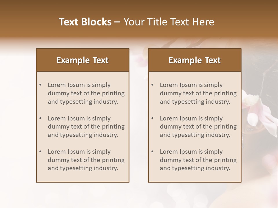 Model Perfect Flowers PowerPoint Template