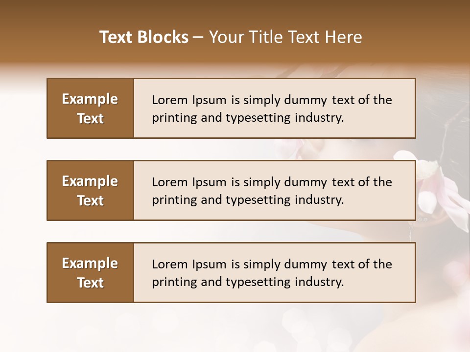 Model Perfect Flowers PowerPoint Template