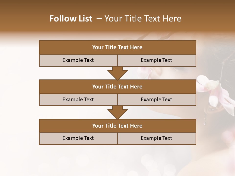 Model Perfect Flowers PowerPoint Template
