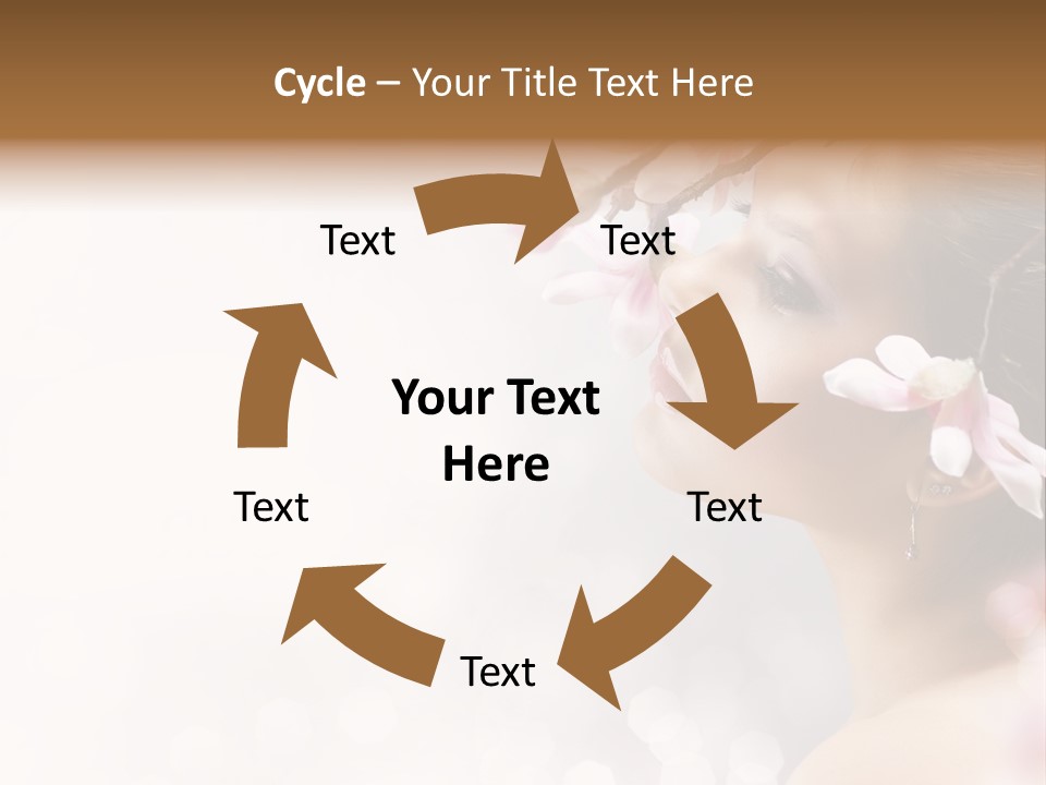 Model Perfect Flowers PowerPoint Template