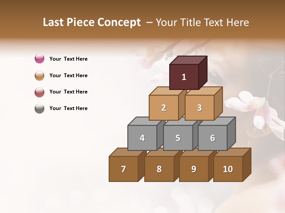 Model Perfect Flowers PowerPoint Template