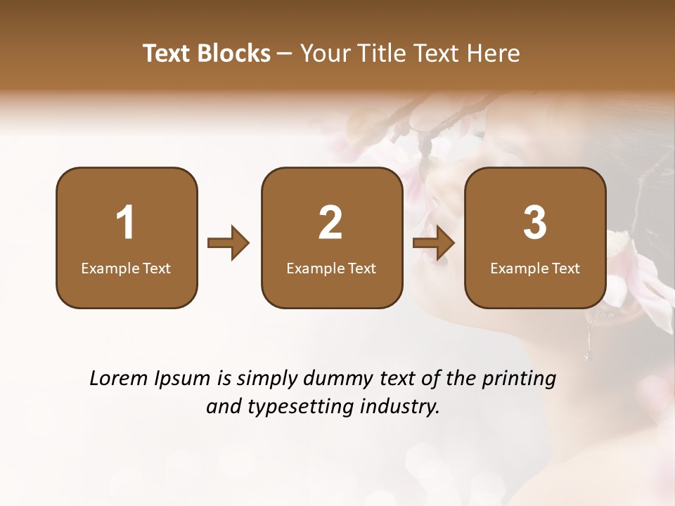 Model Perfect Flowers PowerPoint Template