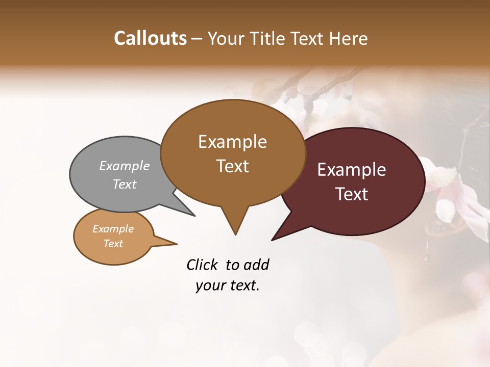 Model Perfect Flowers PowerPoint Template