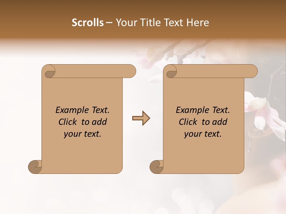 Model Perfect Flowers PowerPoint Template