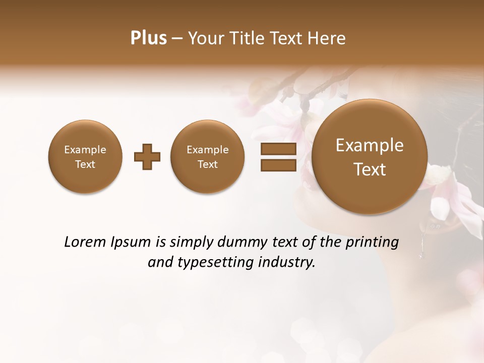 Model Perfect Flowers PowerPoint Template