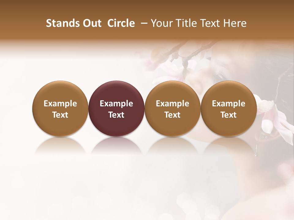 Model Perfect Flowers PowerPoint Template