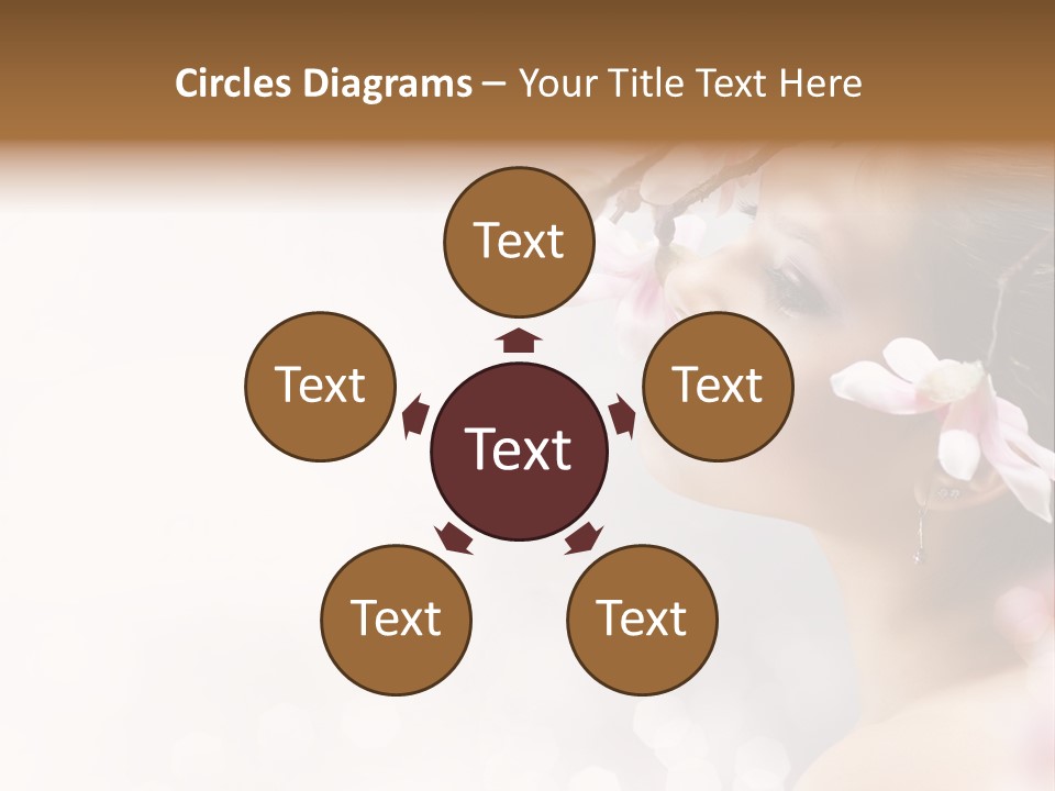 Model Perfect Flowers PowerPoint Template