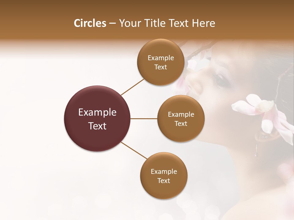 Model Perfect Flowers PowerPoint Template