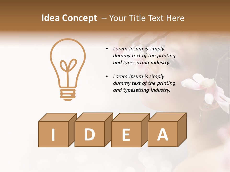 Model Perfect Flowers PowerPoint Template