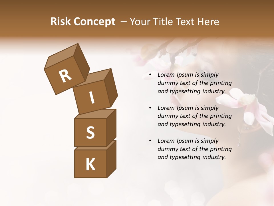 Model Perfect Flowers PowerPoint Template