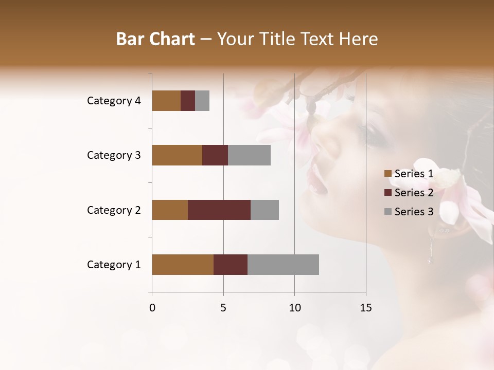 Model Perfect Flowers PowerPoint Template