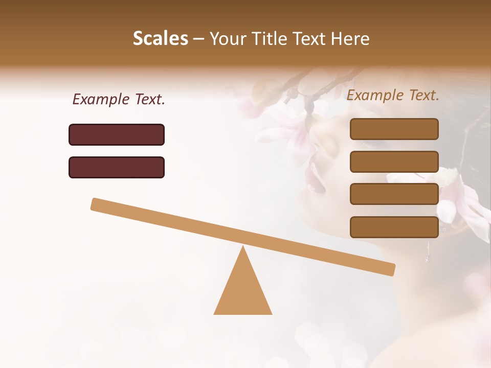 Model Perfect Flowers PowerPoint Template